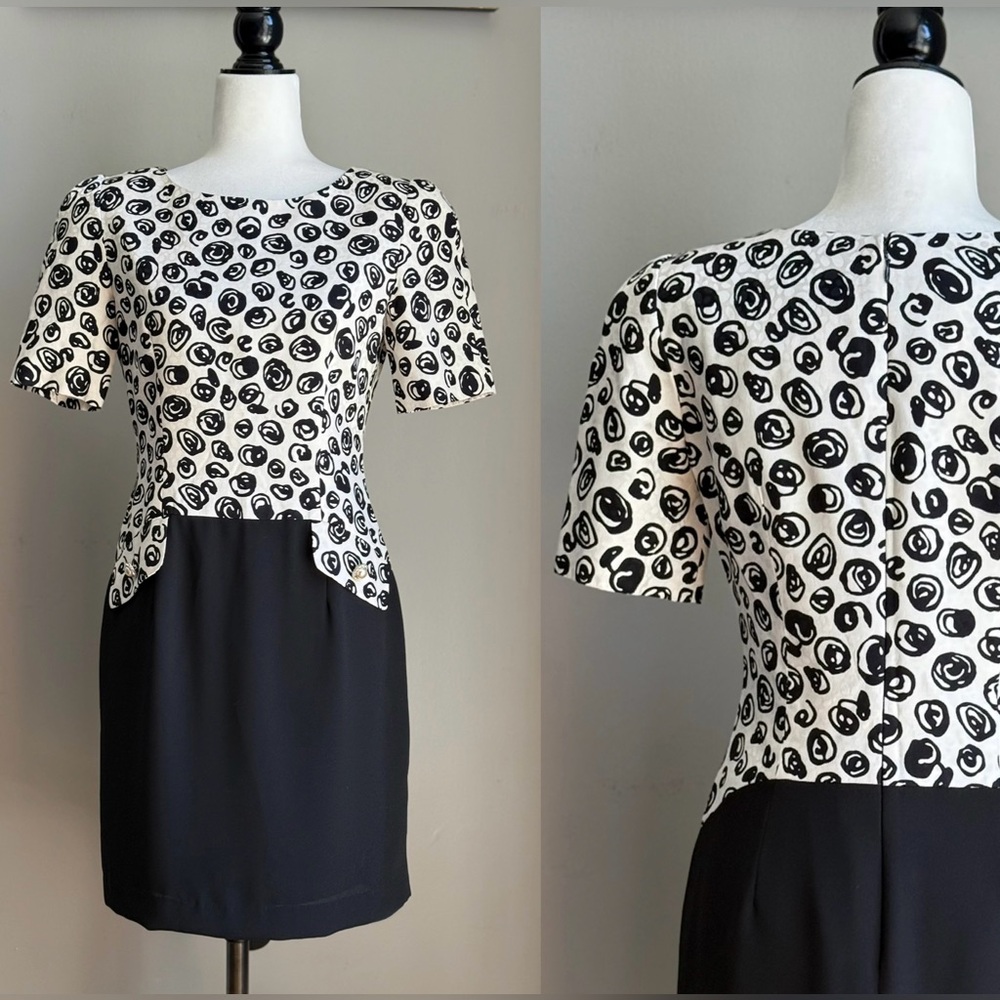 Elegant SILK Vintage '80s Talbots Richard Warren Midi Dress - 4